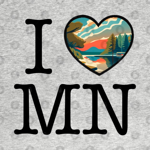 I Heart Minnesota by BlueLine Design